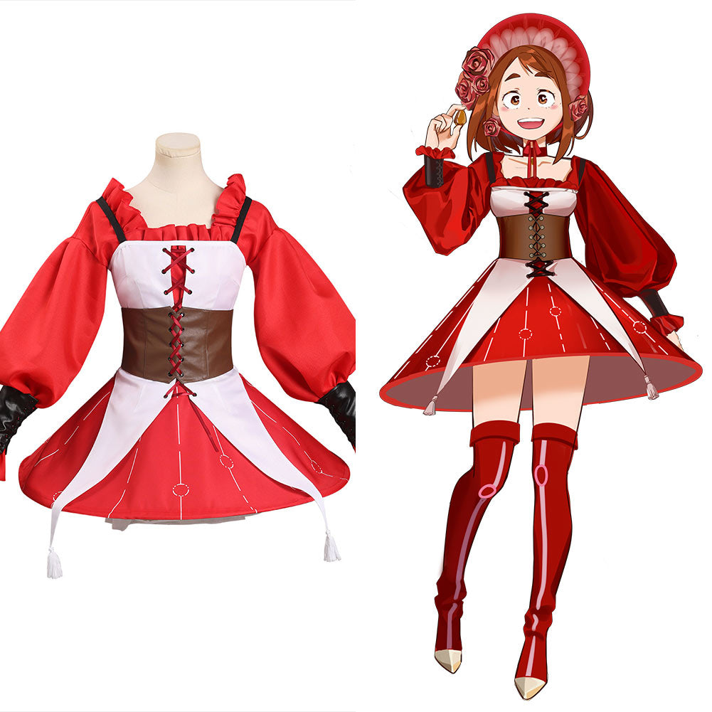 Anime My Hero Academia OCHACO URARAKA Cosplay Disfraz Traje Vestido Halloween Carnaval DISFRAZDEDIADEBRUJAS.ES®