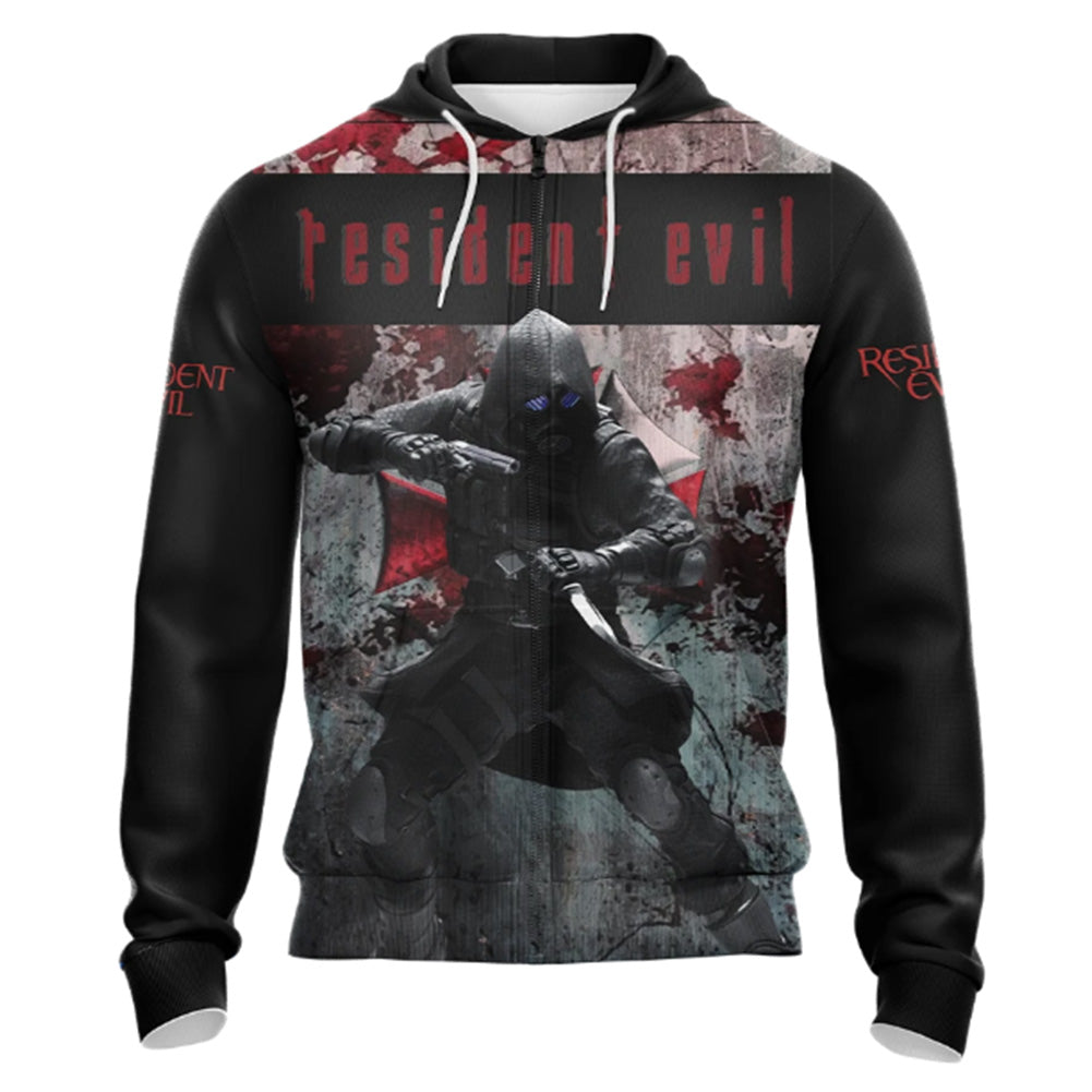 Película Resident Evil Sudadera Cosplay Halloween Disfraz Carnaval Traje 3D Impreso