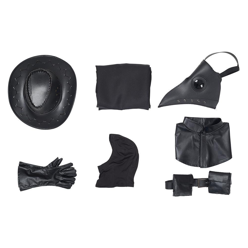 Anime Plague Doctor Steampunk Bird Máscara Horrible Niños Cosplay Disfraz Halloween Carnaval Traje