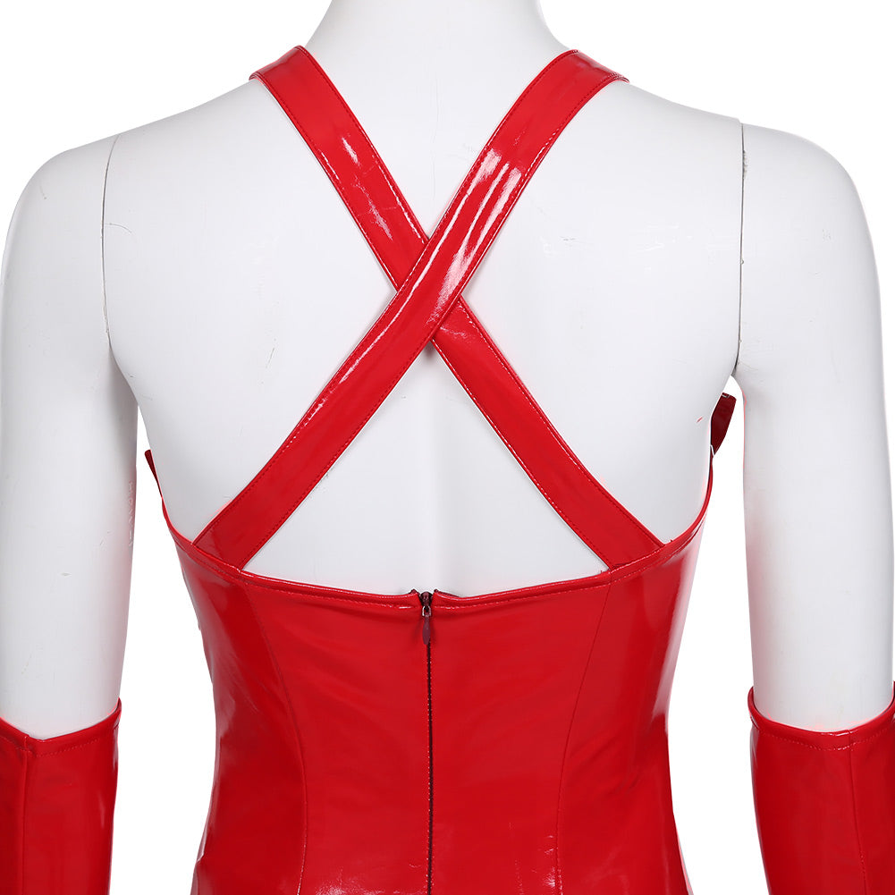 TV WandaVision Scarlet Witch Wanda Maximoff Cosplay Disfraz Halloween Fiesta Conjunto Carnaval Sensual