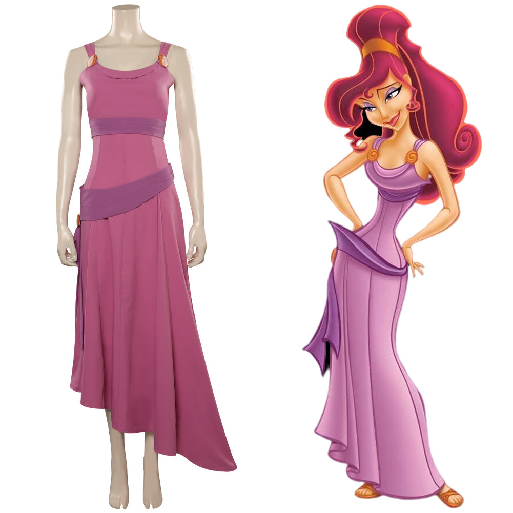 Película Hercules Megara Vestido Adulto Cosplay Disfraz Trajes Halloween Carnaval Fiesta