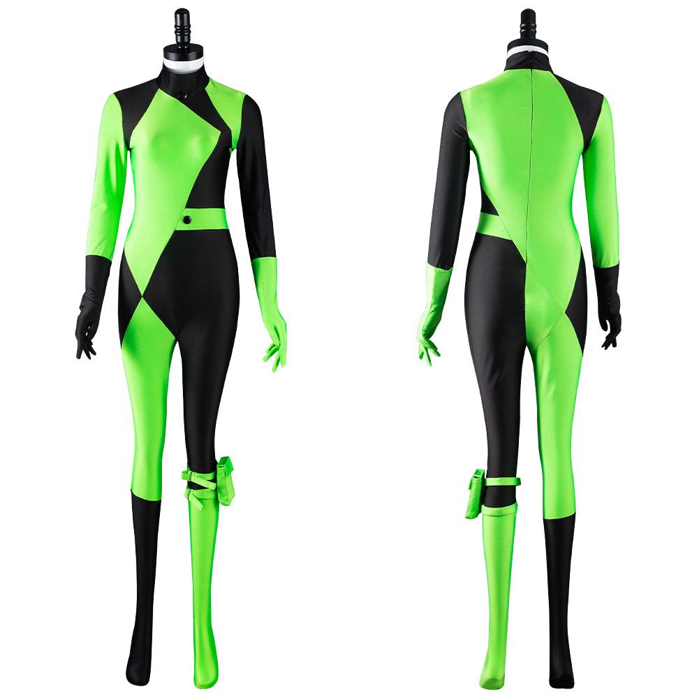 Anime Kim Possible Disfraz Shego Costume Cosplay Adultos Mono Halloween Carnaval Fiesta Traje