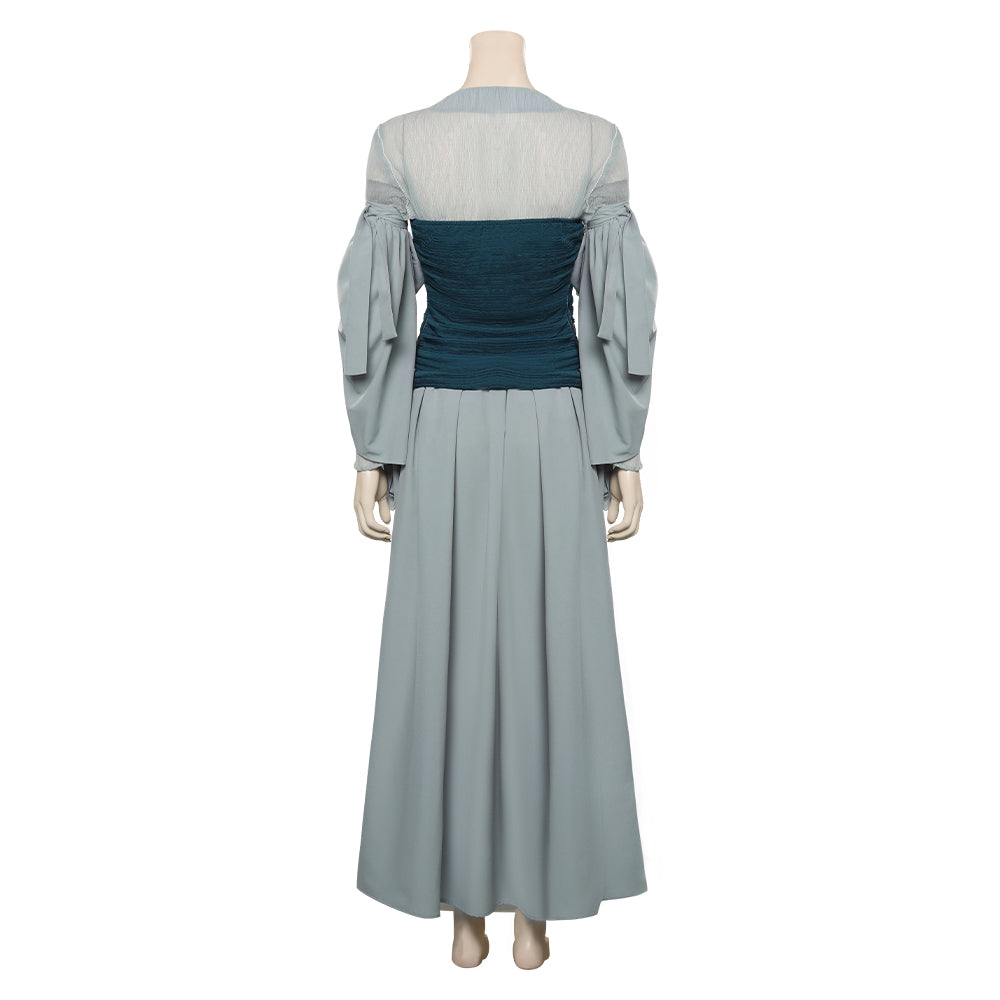 Película The Lord of the Rings: The Rings of Power 1 Galadriel Cosplay Disfraz Traje Vestido Halloween Carnaval