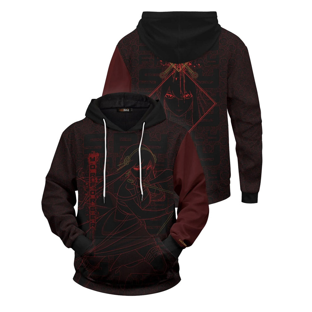 SPY×FAMILY Yor Forger Cosplay Sudadera Con Capucha Impreso 3D Sudadera Con Capucha Adulto Casual Sudadera De Calle