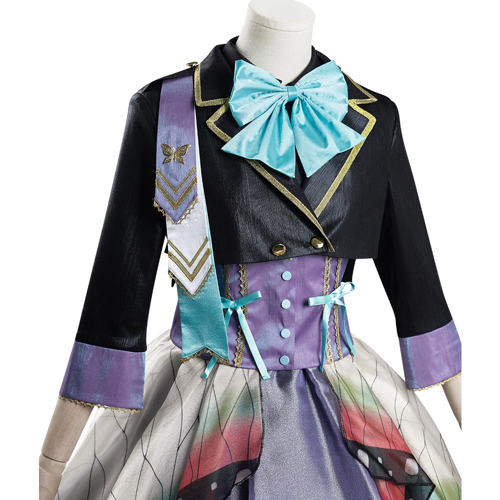 Anime Demon Slayer Kochou Shinobu Lolita Cosplay Navidad Kimono Disfraz Vestido Carnaval Traje-DISFRAZDEDIADEBRUJAS.ES®