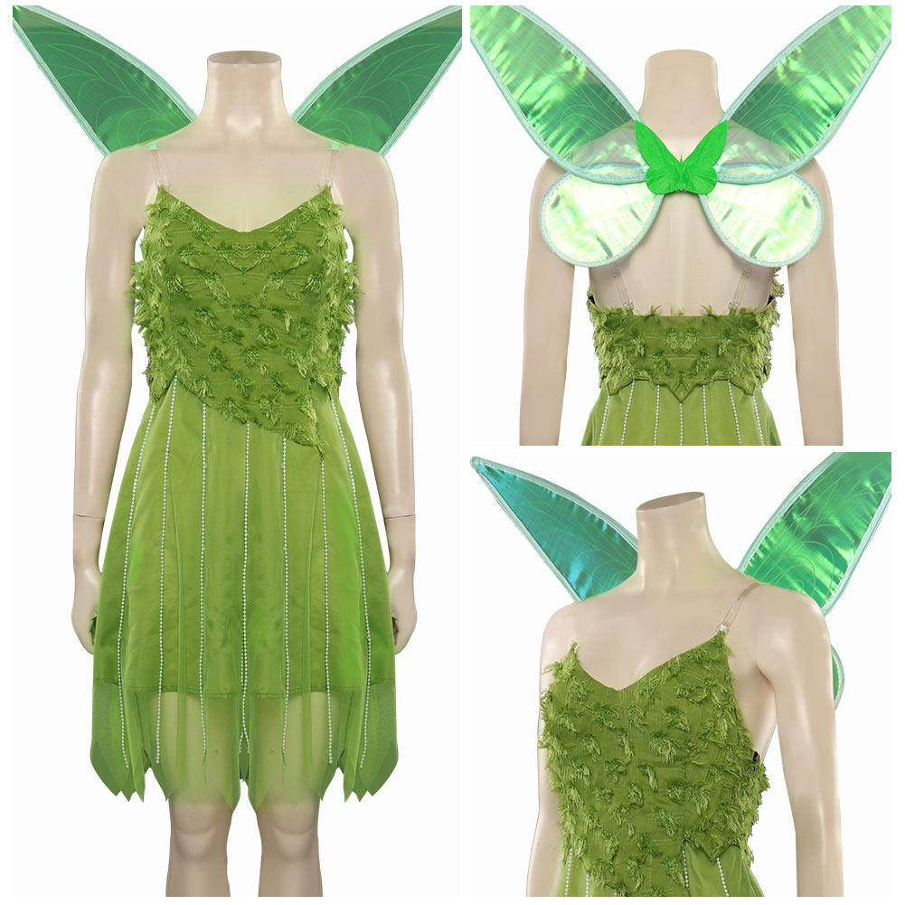 Película Peter Pan Wendy Tinker Cosplay Adulto Disfraces Trajes Halloween Carnaval Fiesta Vestido Alas