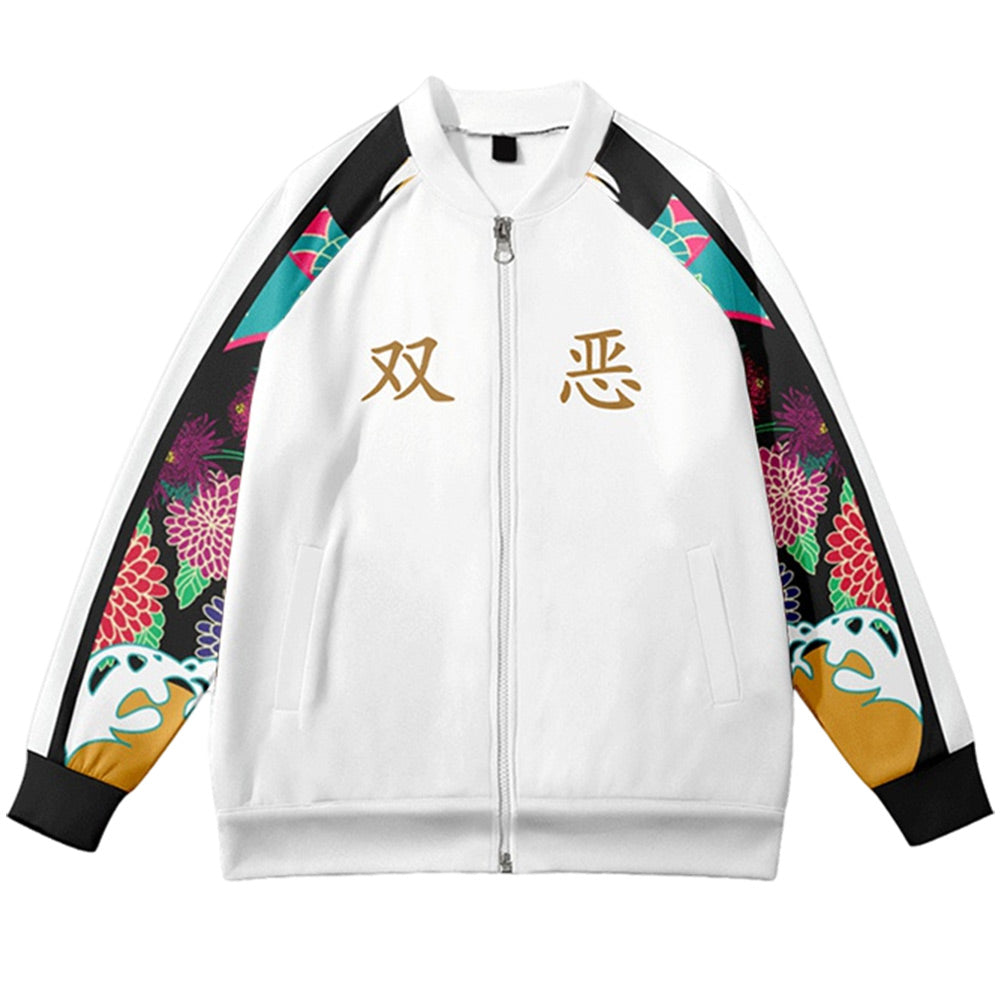 Anime Tokyo Revengers Kawada Soybean Cosplay Halloween Abrigo chaqueta de béisbol con cremallera Carnaval 3D Impreso