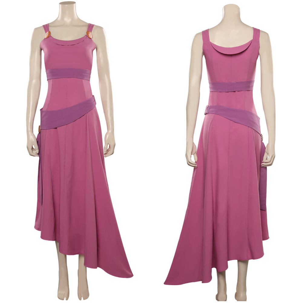 Película Hercules Megara Vestido Adulto Cosplay Disfraz Trajes Halloween Carnaval Fiesta