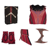 Series de Televisión Wandavision Scarlet Witch Cosplay Disfraz Halloween Fiesta Carnaval Traje