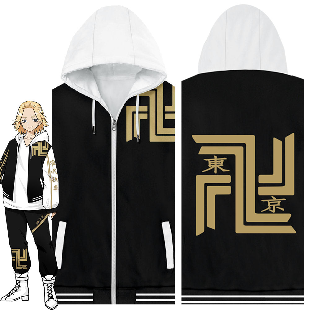 Anime Tokyo Revengers ryuguji Ken sano manjirou Sudadera Cosplay chaqueta cremallera Disfraz Traje 3D Impreso-DISFRAZDEDIADEBRUJAS.ES®