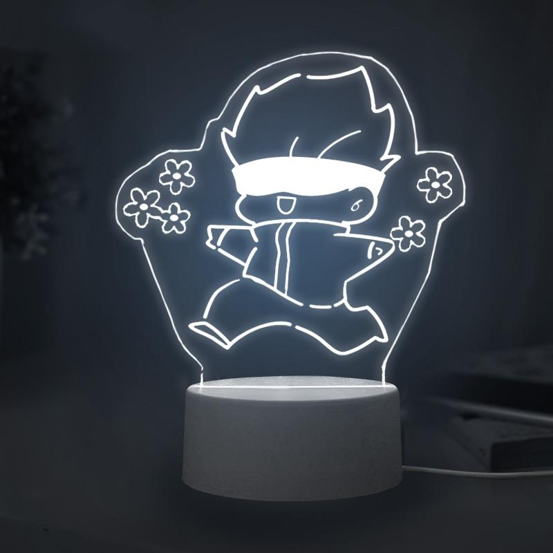 Anime Jujutsu Kaisen Guerra de Hechiceros Gojo Satoru Lámpara LED para Decoración de Habitación Amigo Regalo de Cumpleaños Gadget Luz Nocturna Luz de Neón