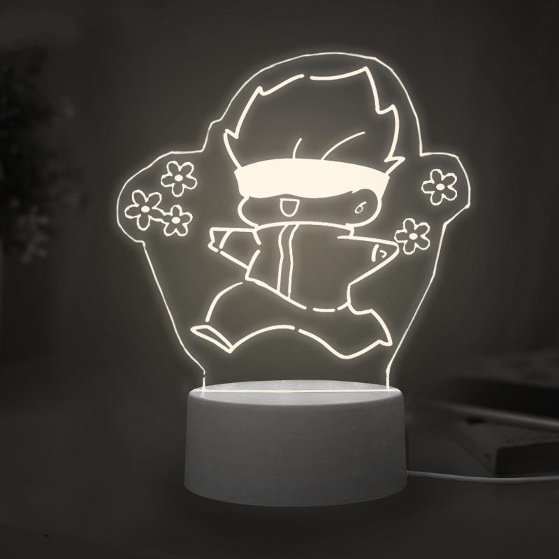 Anime Jujutsu Kaisen Guerra de Hechiceros Gojo Satoru Lámpara LED para Decoración de Habitación Amigo Regalo de Cumpleaños Gadget Luz Nocturna Luz de Neón