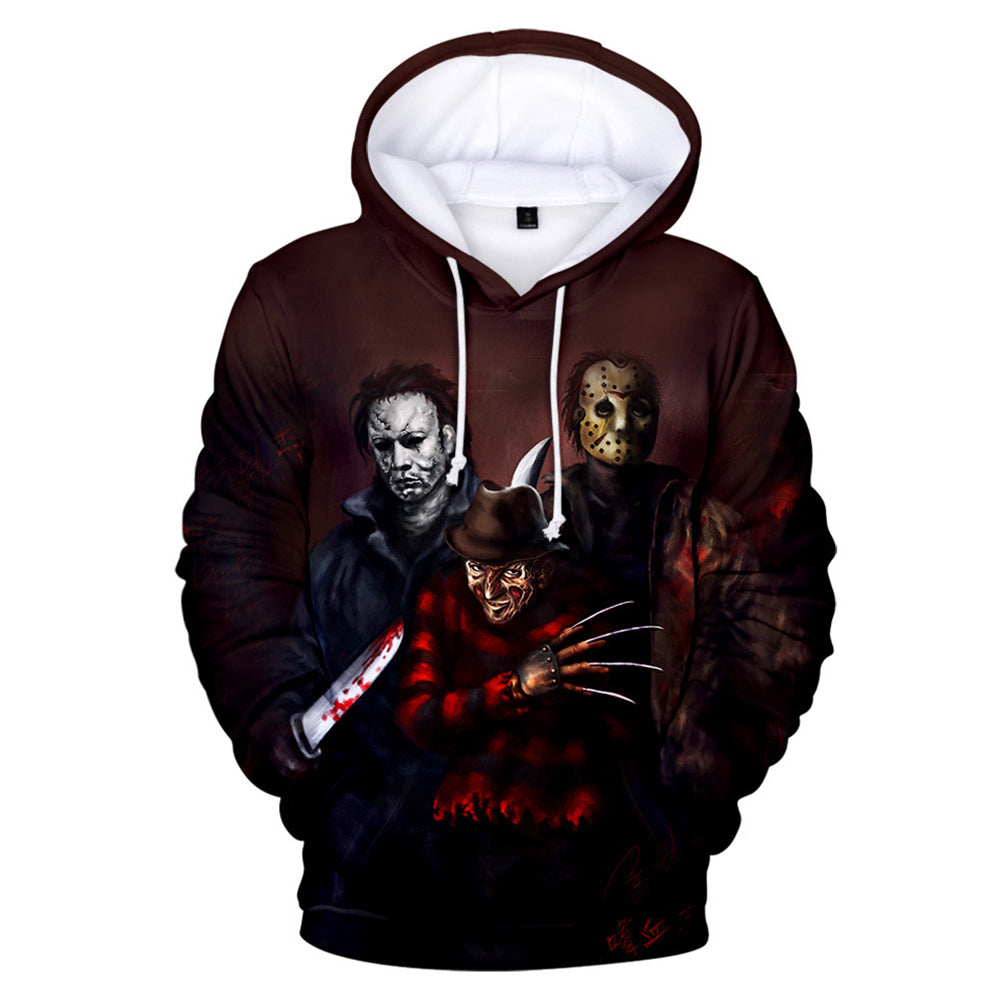 Película Halloween Sudadera Cosplay Fiesta Carnaval Diario 3D Impreso
