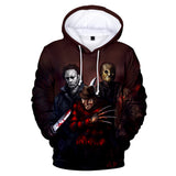 Película Halloween Sudadera Cosplay Fiesta Carnaval Diario 3D Impreso