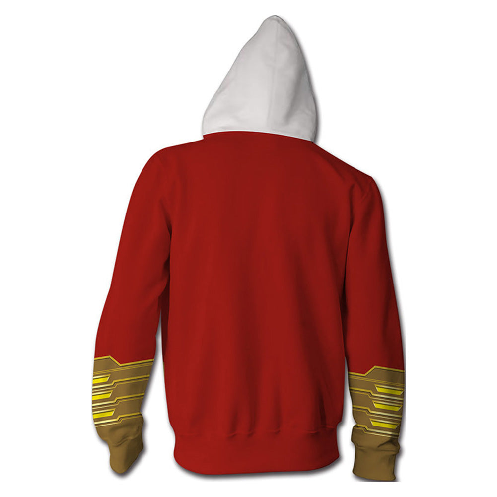 Shazam! Cosplay Chaqueta Sudadera con Capucha Impresa 3D Hombres Mujeres Casual Sudadera De Calle