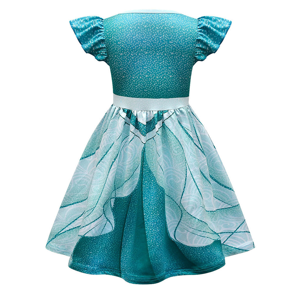 Anime La Princesa Jasmine Niños Cosplay Navidad Disfraz Traje Vestido