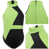 Anime Kim Possible Shego Niños Cosplay Fiesta Disfraz Traje de Baño Creación Secundaria-DISFRAZDEDIADEBRUJAS.ES®