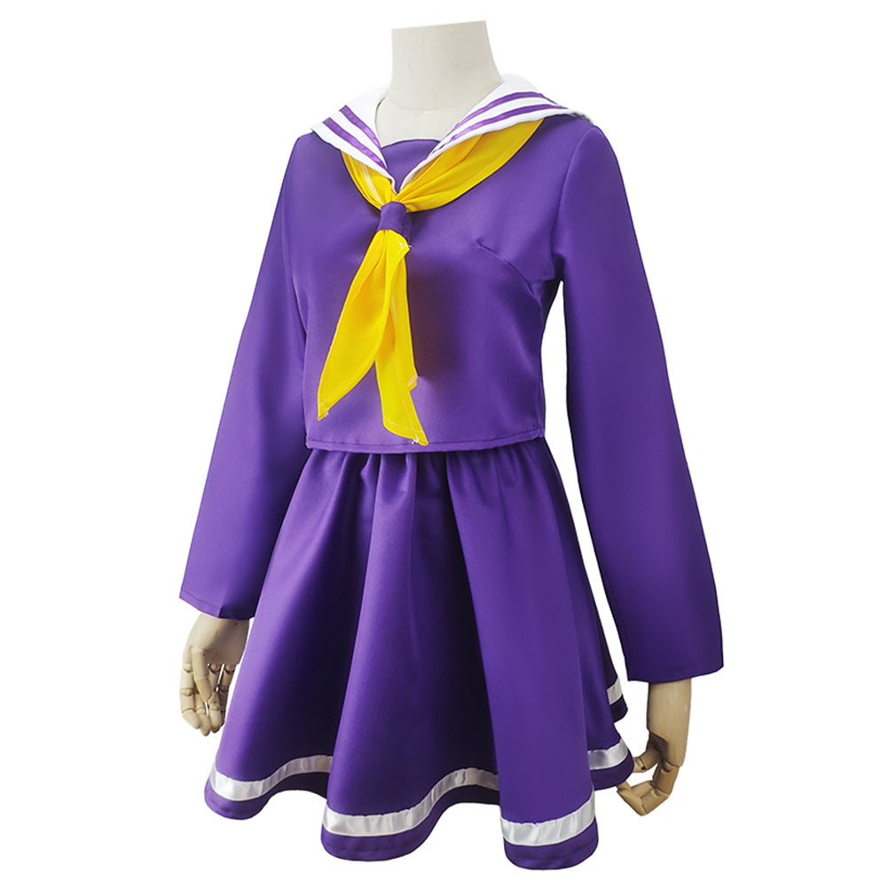 Anime No Game No Life - Shiro Cosplay Falda Vestido Navidad Halloween Disfraz Uniforme Carnaval Traje Per.