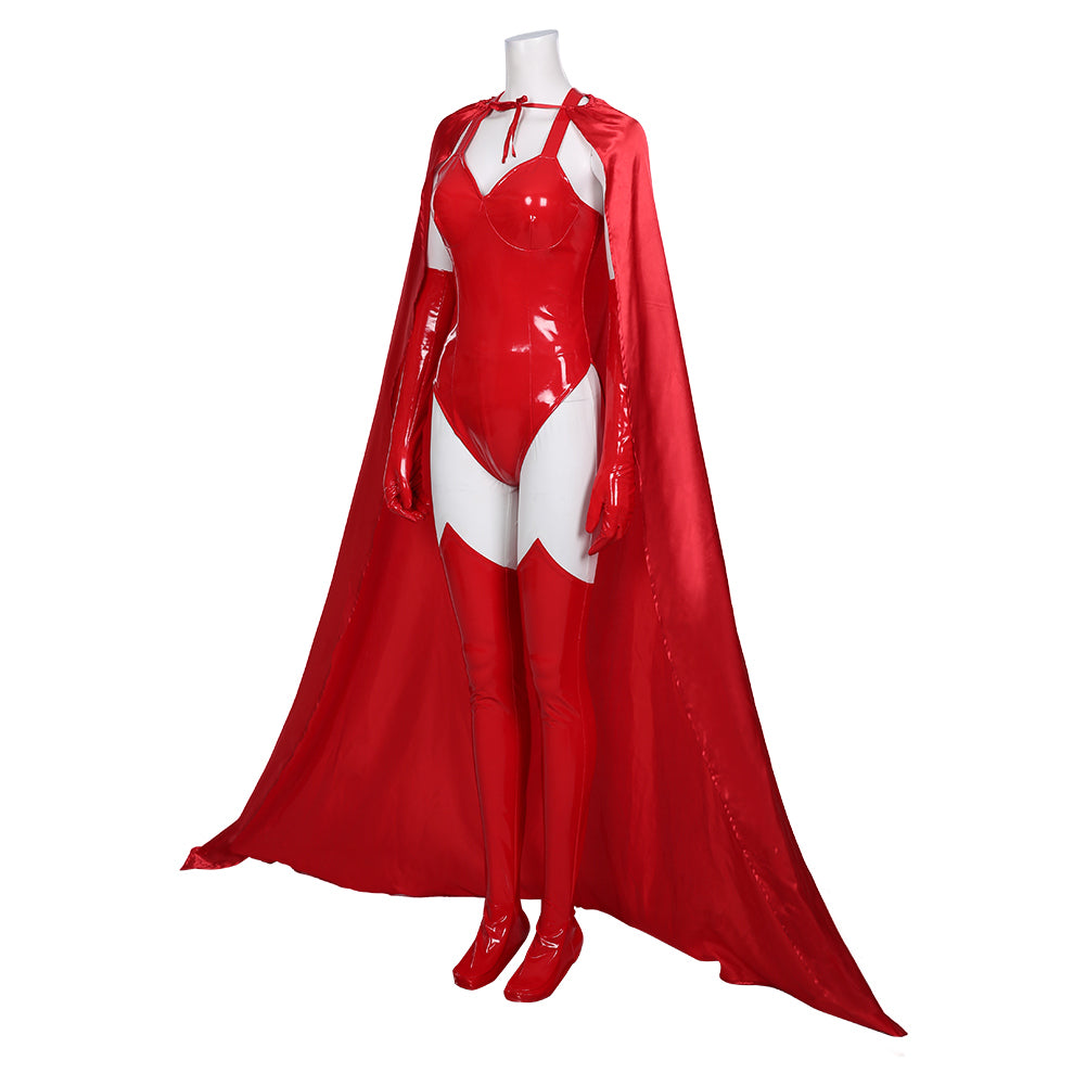 TV WandaVision Scarlet Witch Wanda Maximoff Cosplay Disfraz Halloween Fiesta Conjunto Carnaval Sensual