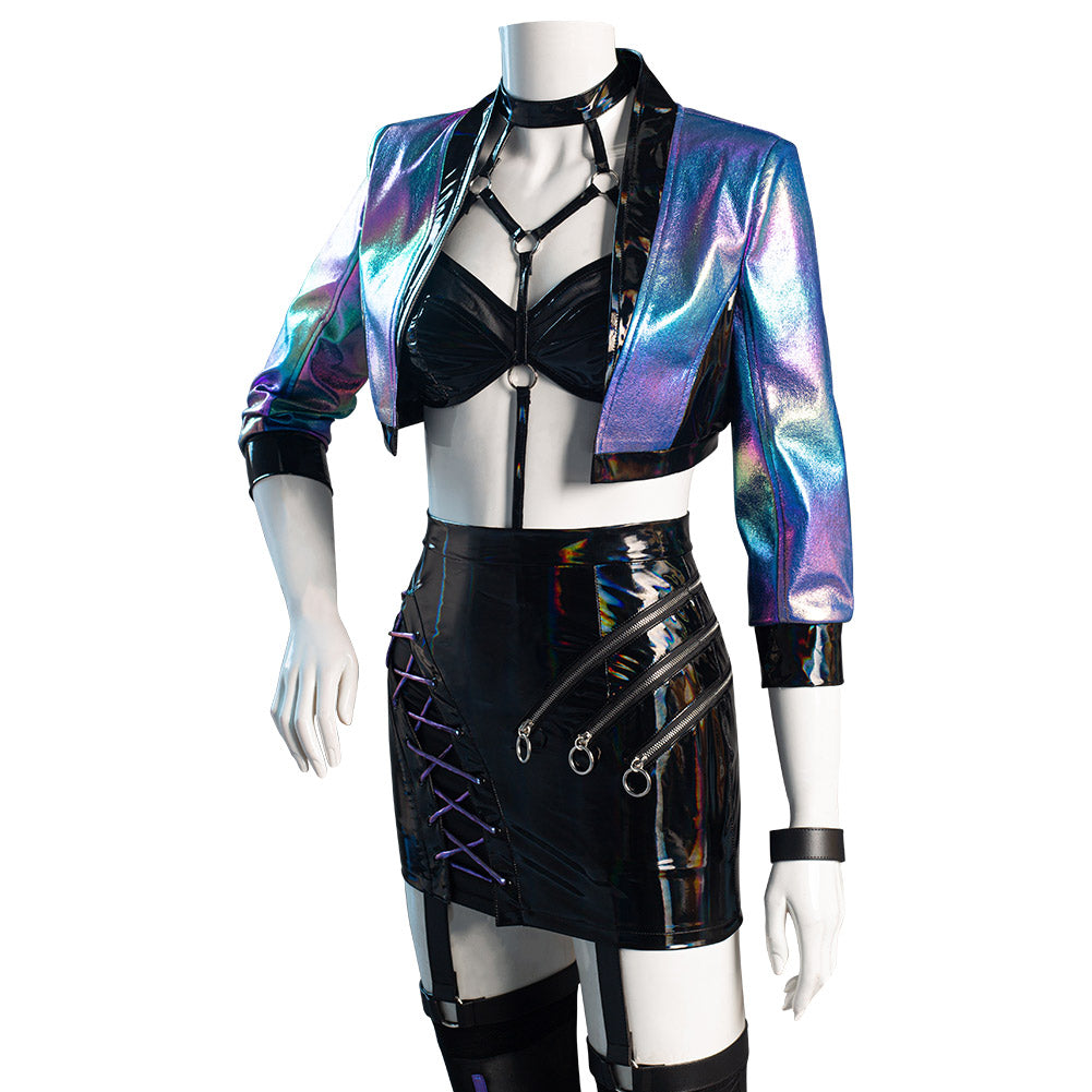 Juego League of Legends LOL KDA Agony‘s Embrace Evelynn Cosplay Disfraz Halloween Carnaval Traje Mujer Per.