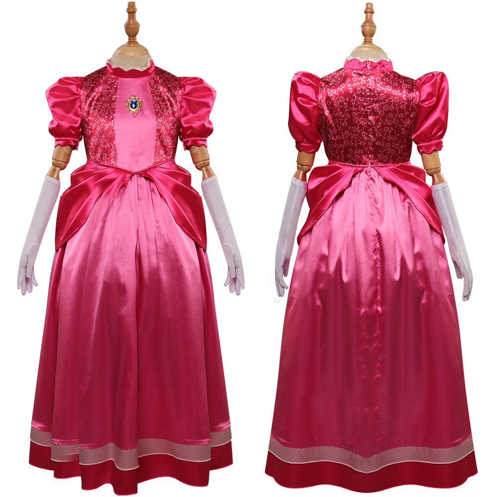 The Super Mario Bros. Movie Peach Cosplay Disfraz Niños Vestido Trajes Halloween Carnaval Fiesta Disfraz Traje