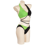 Anime Kim Possible Shego Cosplay Fiesta Disfraz Traje de Baño Bikini Disfraz Kim Possible