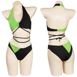 Anime Kim Possible Shego Cosplay Fiesta Disfraz Traje de Baño Bikini Disfraz Kim Possible