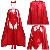 TV WandaVision Scarlet Witch Wanda Maximoff Cosplay Disfraz Halloween Fiesta Conjunto Carnaval Sensual