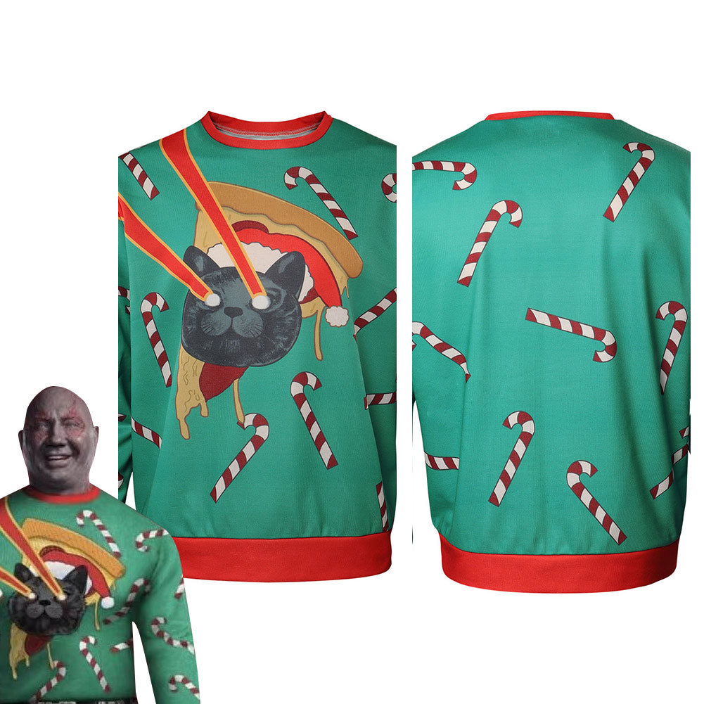 Película The Guardians of the Galaxy 3 Holiday Special Drax Cosplay Disfraz Sudadera Traje Fiesta Halloween Carnaval
