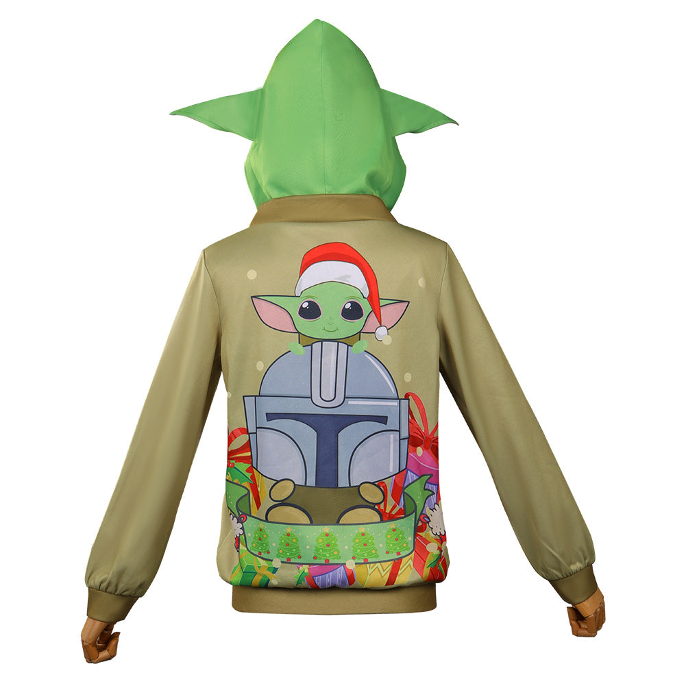 Película Star Wars Yoda baby Cosplay Disfraz Sudadera Traje Fiesta Halloween Carnaval DISFRAZDEDIADEBRUJAS.ES®