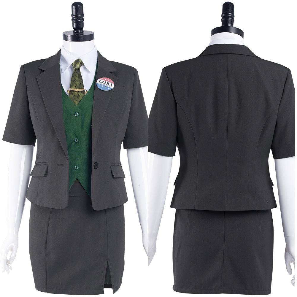 TV Loki uniforme de mujer vestido Cosplay Disfraz Traje-DISFRAZDEDIADEBRUJAS.ES