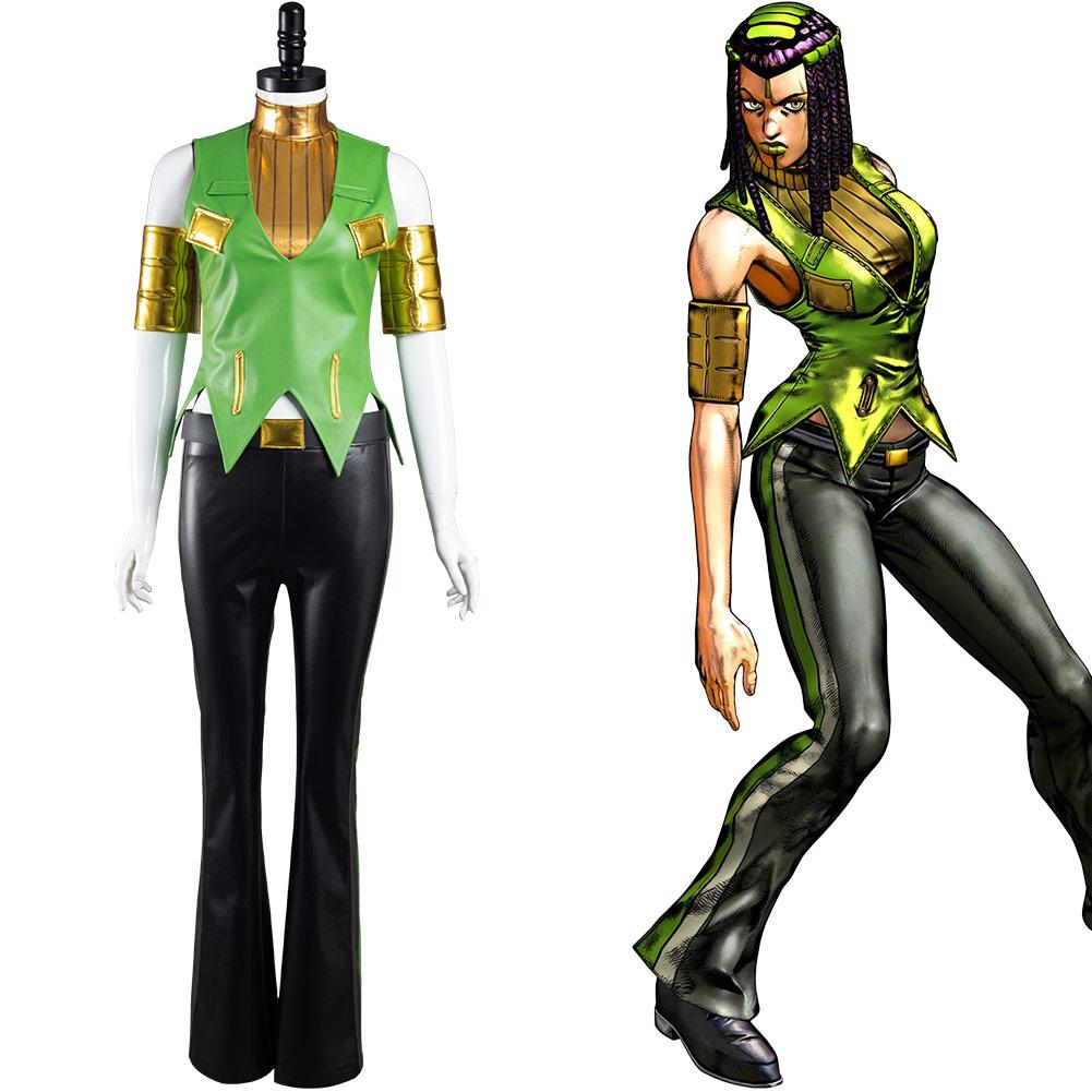 Anime JoJo‘s Bizarre Adventure Stone Ocean Hermes Costello Cosplay Disfraz Halloween Carnaval Traje
