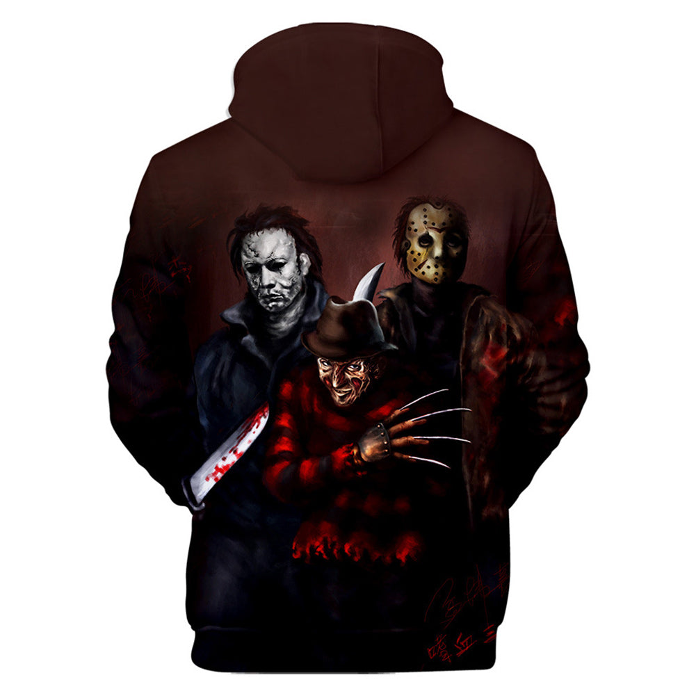 Película Halloween Sudadera Cosplay Fiesta Carnaval Diario 3D Impreso