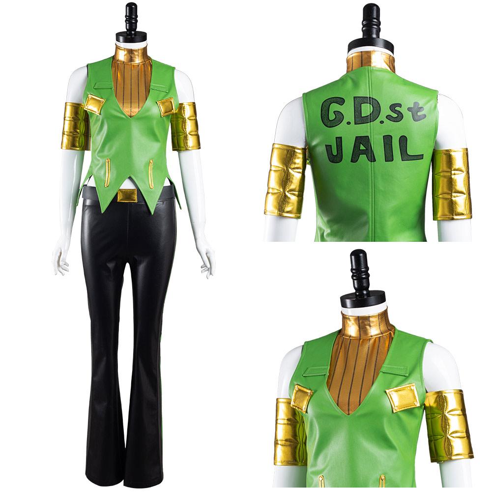 Anime JoJo‘s Bizarre Adventure Stone Ocean Hermes Costello Cosplay Disfraz Halloween Carnaval Traje