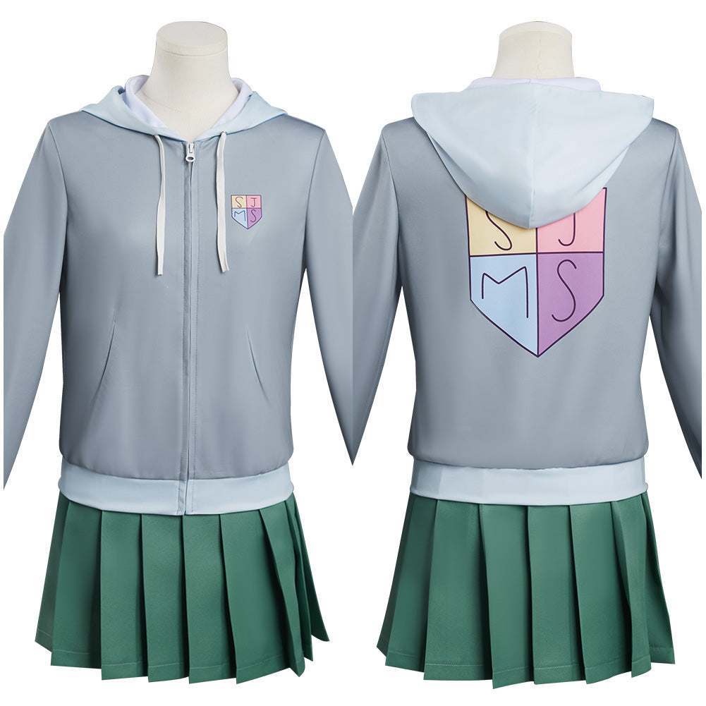 Series de Televisión Amphibia Marcy Wu Cosplay Navidad Uniforme Disfraz Falda Vestido Carnaval Traje Per.
