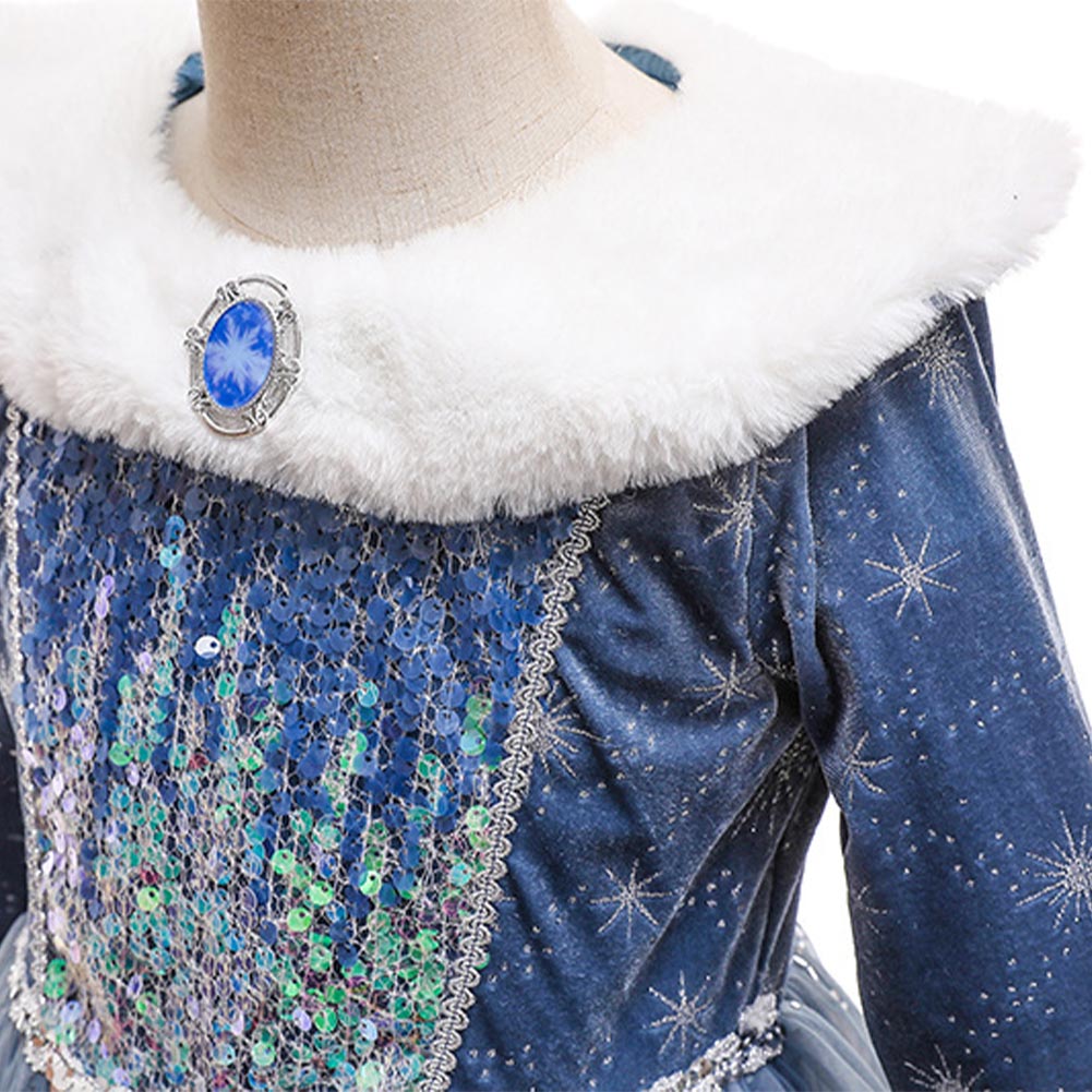 Película Frozen Elsa Niños Cosplay Disfraz Traje Princesa Vestido Fiesta Navidad Halloween