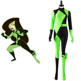 Anime Kim Possible Disfraz Shego Costume Cosplay Adultos Mono Halloween Carnaval Fiesta Traje