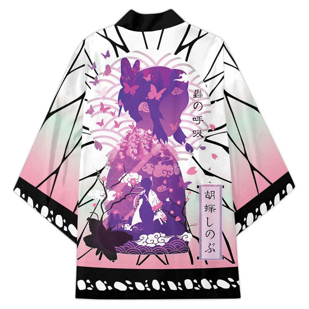 Anime Demon Slayer Kimetsu no Yaiba Kochou Shinobu Capa Cosplay Disfraz Halloween Carnaval Traje 3D Impreso