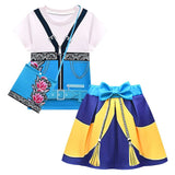 Conjunto de disfraz azul Zoey para niñas traje de carnaval y Halloween
