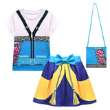 Conjunto de disfraz azul Zoey para niñas traje de carnaval y Halloween