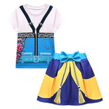 Conjunto de disfraz azul Zoey para niñas traje de carnaval y Halloween