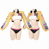 Disfraz sexy amarillo Rumi para mujer, ideal para Halloween, carnaval o fiestas.