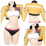 Disfraz sexy amarillo Rumi para mujer, ideal para Halloween, carnaval o fiestas.