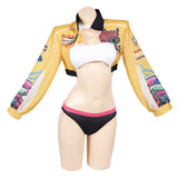 Disfraz sexy amarillo Rumi para mujer, ideal para Halloween, carnaval o fiestas.