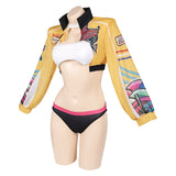 Disfraz sexy amarillo Rumi para mujer, ideal para Halloween, carnaval o fiestas.