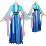 Kusuriya no Hitorigoto Maomao Cosplay Azul Hanfu Disfraz Adulto Mujer Traje De Carnaval Halloween Fiesta