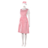 Stranger Things Nancy Wheeler Cosplay Pink Dress Halloween Carnival Party Suit