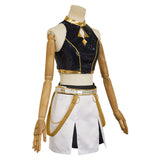 Top negro sin tirantes Zoey Cosplay para mujer adulta traje de carnaval y Halloween