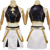 Top negro sin tirantes Zoey Cosplay para mujer adulta traje de carnaval y Halloween