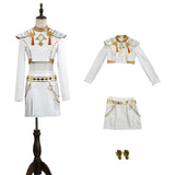 Traje blanco de cosplay para niños Zoey Traje de Halloween y carnaval